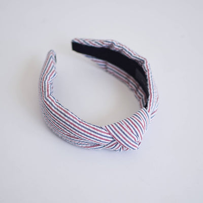 Knotted Headband- Red, White and Blue