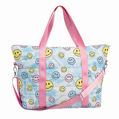 Happy Face Puffer Tote Bag