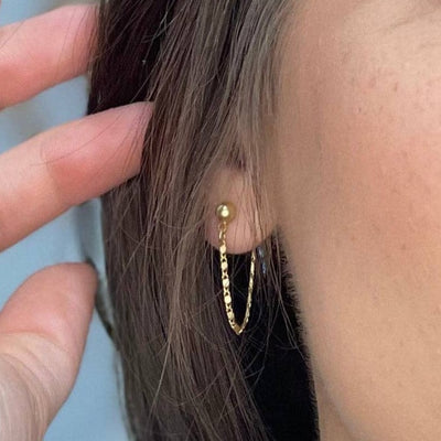 Gold Delicate Chain Earrings