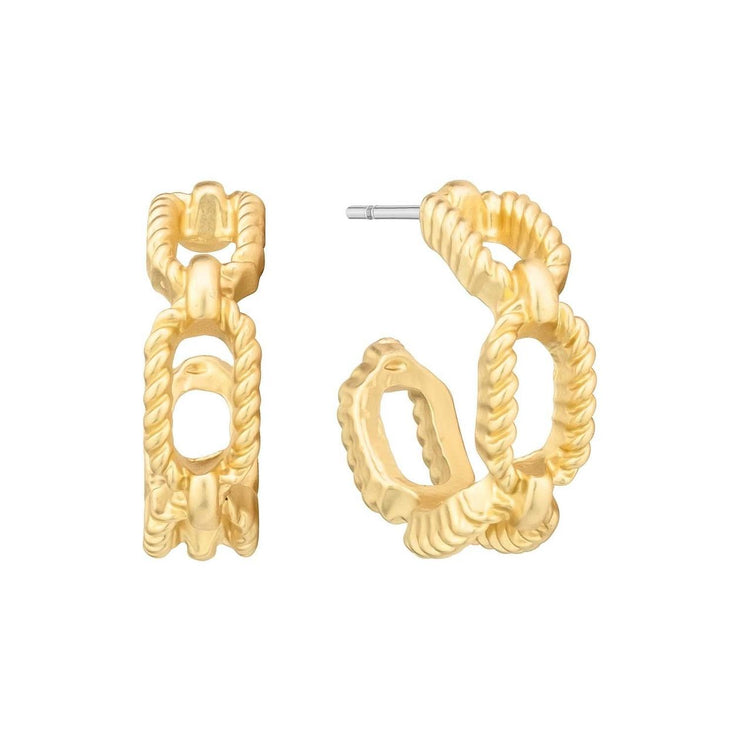 Gold Link Cooper Earrings