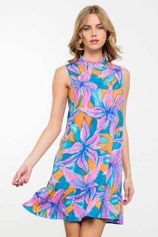 Sleeveless Tropical Dress